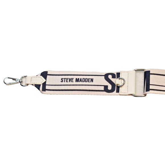 STEVE MADDEN Bag/Purse Replacement Adjustable Shoulder Strap White Black - Picture 3 of 6